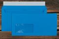[19833.33] Briefhüllen mit Fenster C6/5 114x229 mm Haftklebend Königsblau 100 g/qm